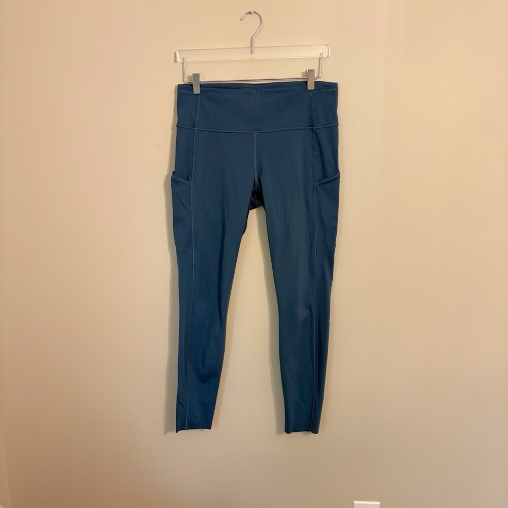 Lululemon Fast and Free 28” Leggings in Nocturnal Teal Size 12